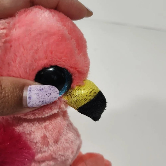 Ty Beanie Boos Gilda Flamingo Bird Plush Pink Stuffed Animal Toy 2017 FLAW - Picture 7 of 8